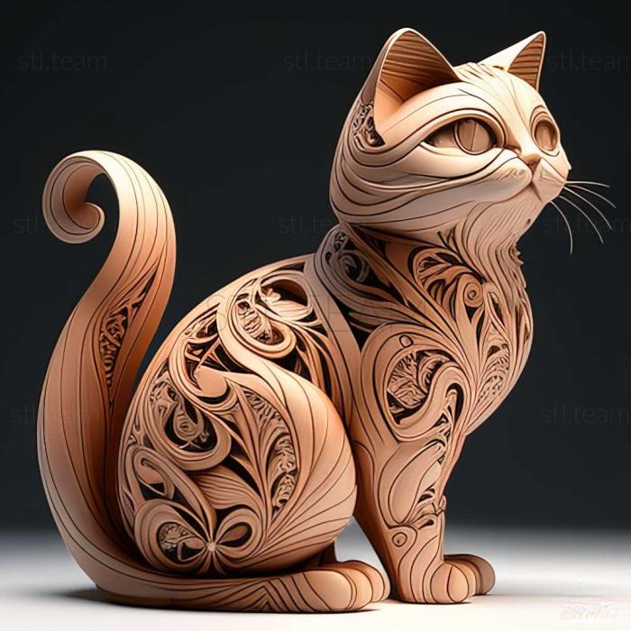 3D model Chantilly Tiffany cat (STL)